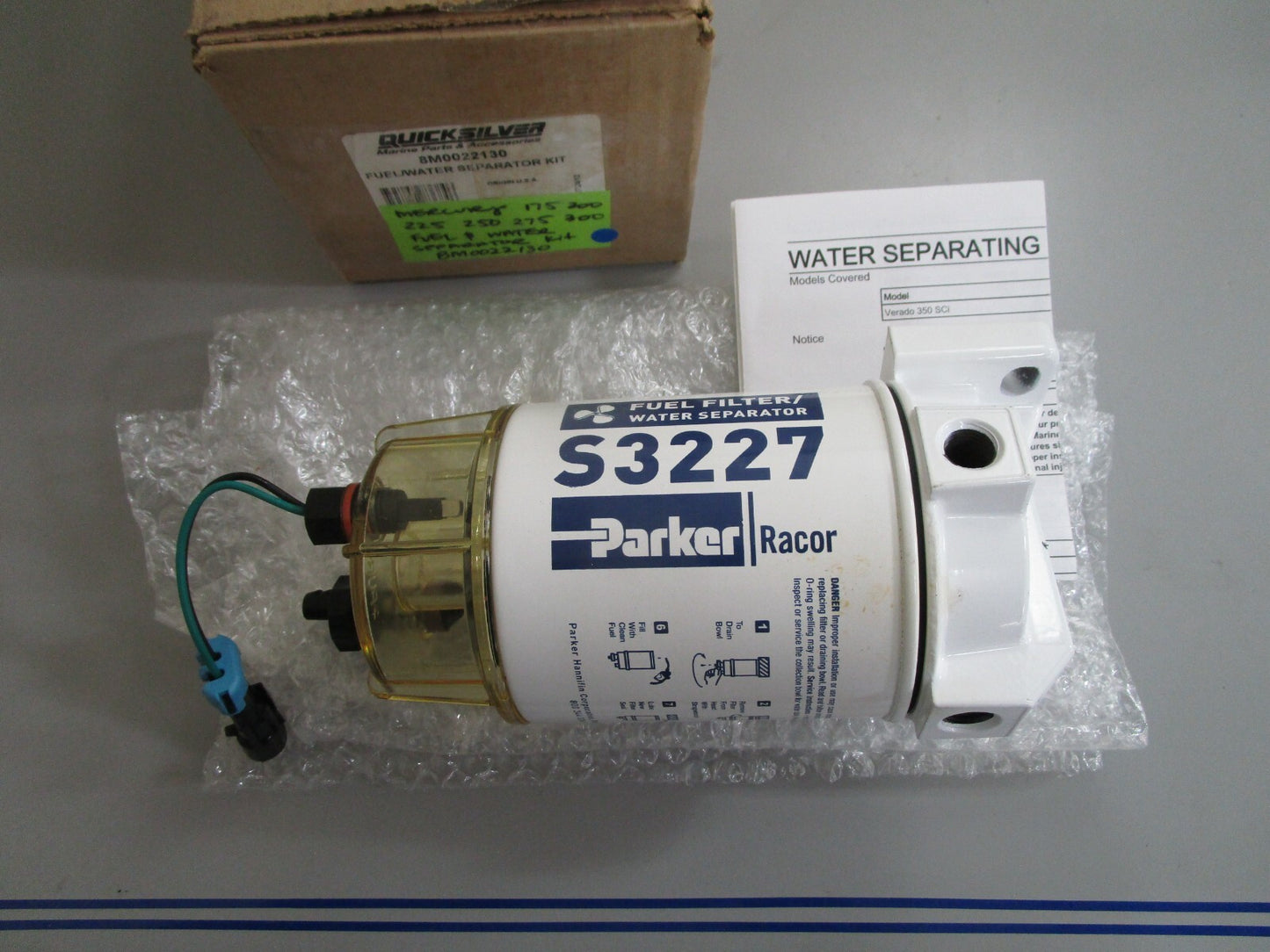 *NEW OEM* 0820 Mercury 175 200 225 250 300 Fuel & Water Separator Kit 8M0022130