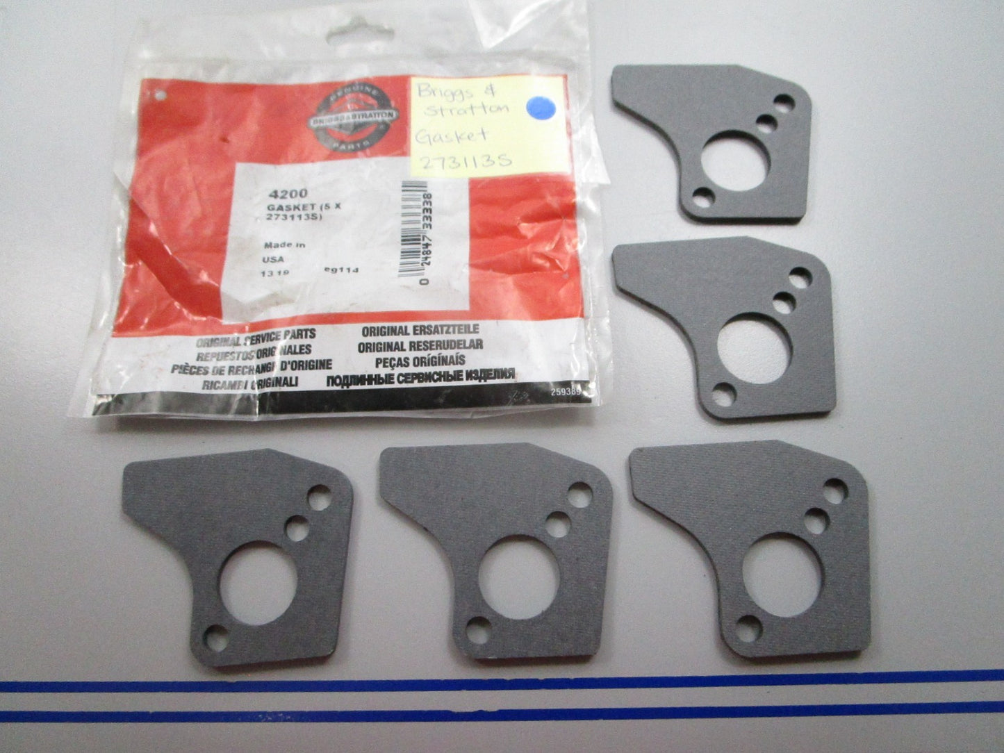 NEW OEM (LOT OF 5) 2731135 Briggs & Stratton Gasket 0810