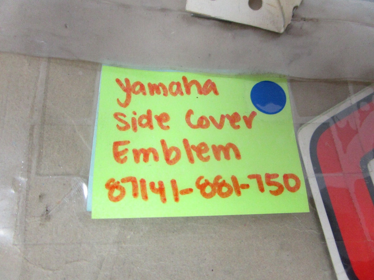 *NEW OEM* 0810 Yamaha Side Cover Emblem 87141-881-750