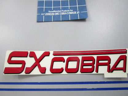 NEW OEM 3855644 OMC Johnson Evinrude SX Cobra Decal 0810