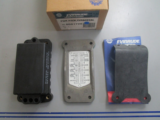 *NEW OEM* 0820 OMC Johnson Evinrude Power Pack, Cover & Decal 581726 0581726