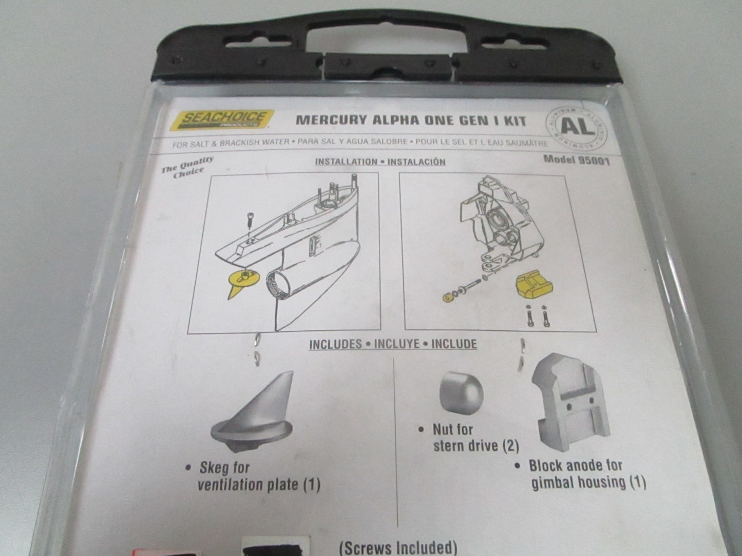 *NEW* 0720 Sea Choice Mercury Mercruiser Alpha One Gen 1 Anode Kit Model 95001