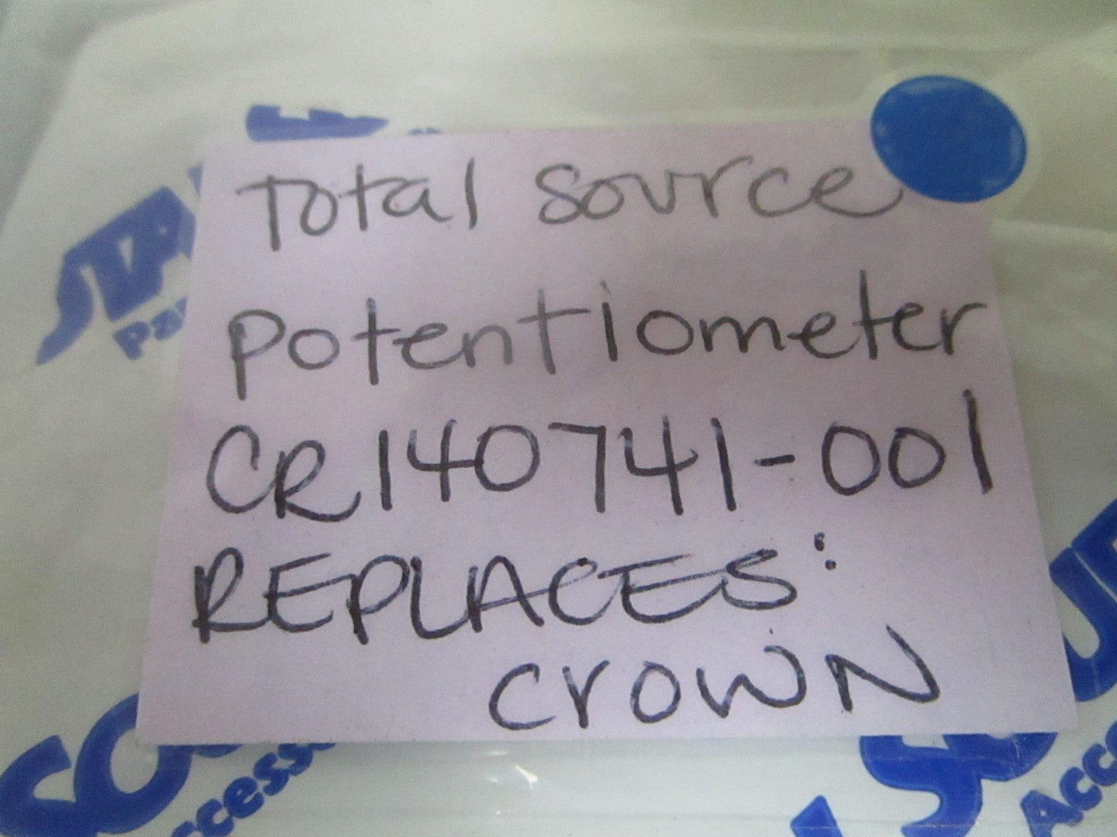 *NEW* 0720 Total Source Potentiometer CR140741-001 Replaces: Crown 140741-001
