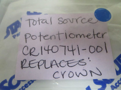 *NEW* 0720 Total Source Potentiometer CR140741-001 Replaces: Crown 140741-001
