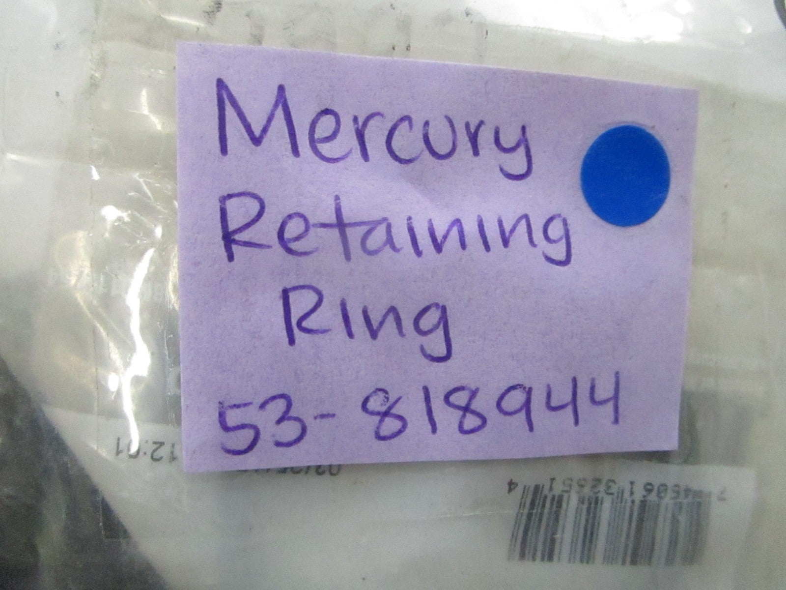 *NEW OEM* 0810 Mercury Quicksilver Retaining Ring 53-818944