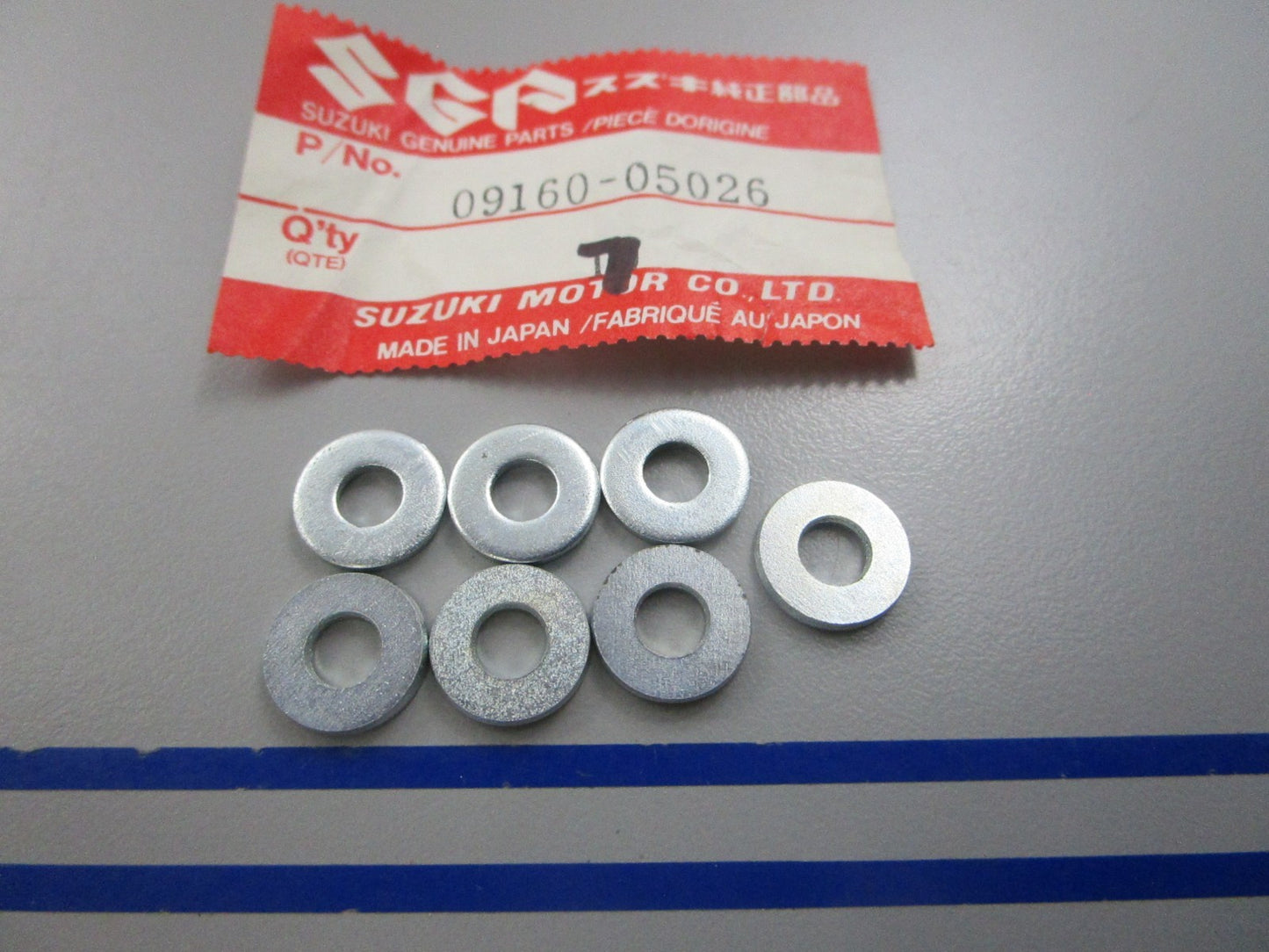 NEW OEM (LOT OF 7) 09160-05026 Suzuki Washer 0810