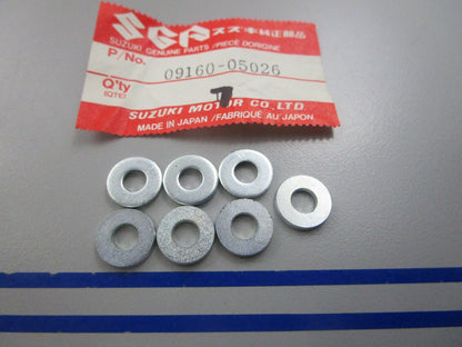 NEW OEM (LOT OF 7) 09160-05026 Suzuki Washer 0810