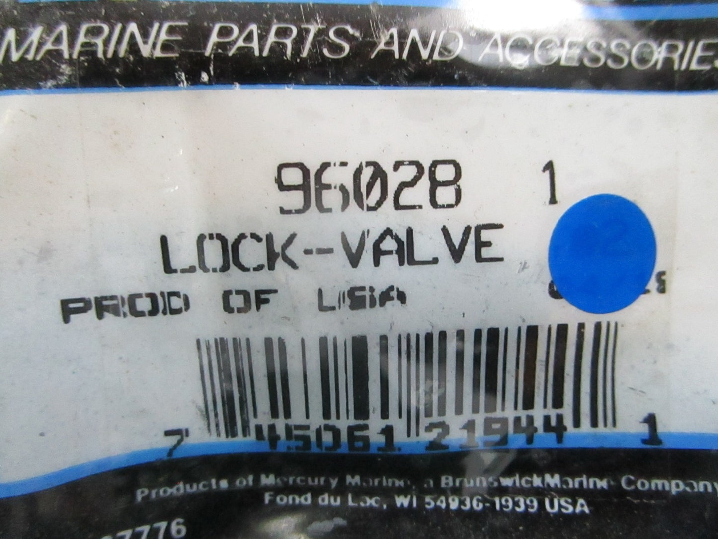 *NEW OEM* (LOT OF 2) 0810 Mercury Quicksilver Lock Valve 96028 1