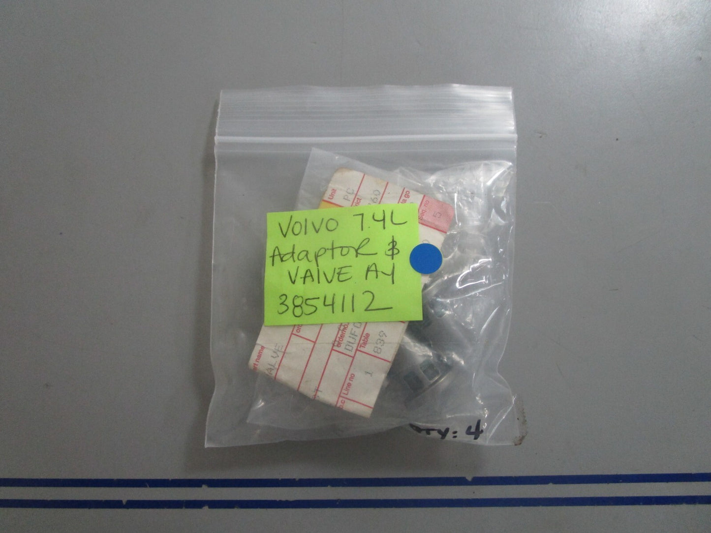 *NEW OEM* 0810 Volvo Penta 7.4L Adapter & Valve Assembly 3854112