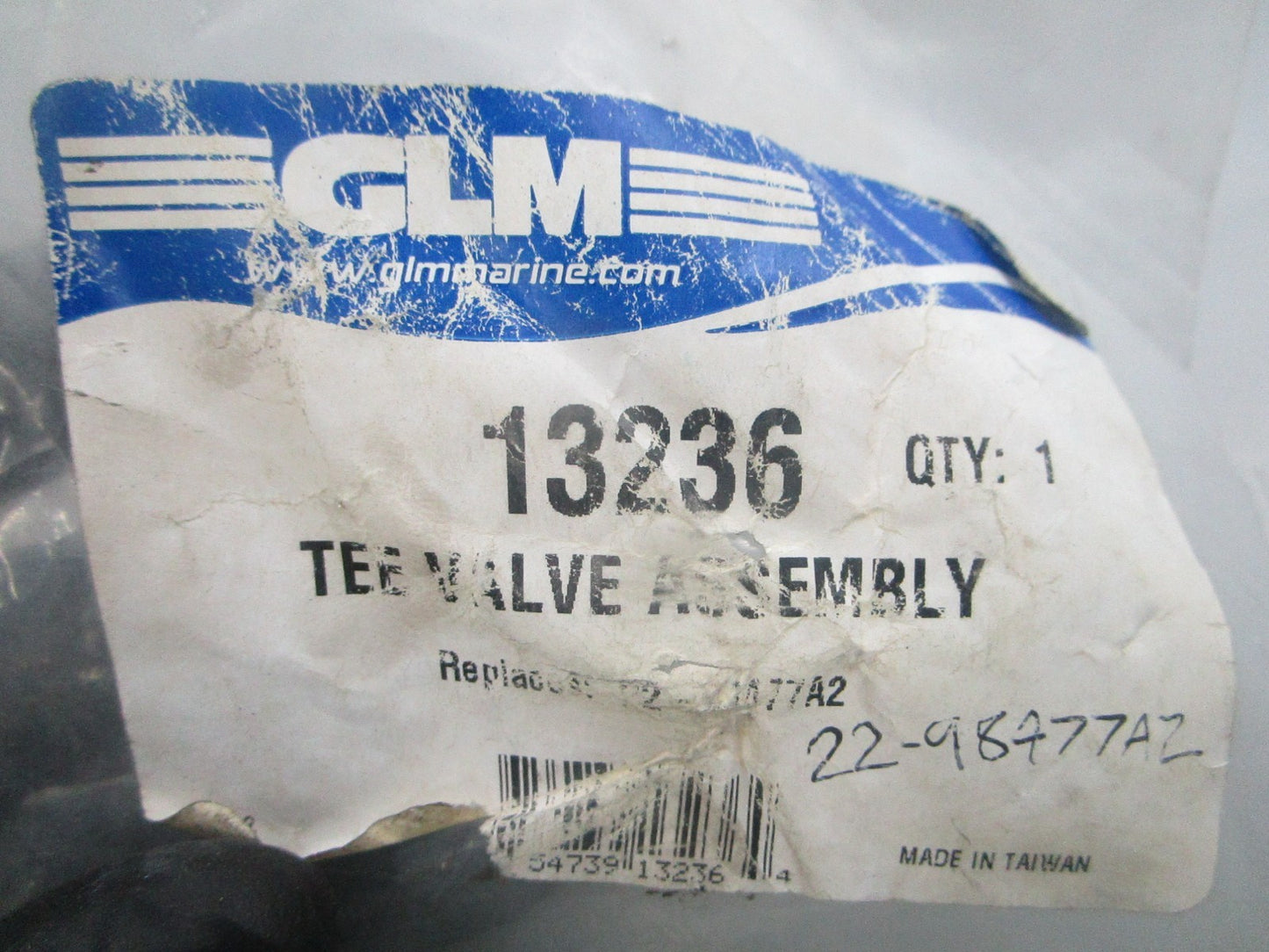 NEW GLM 13236 Replaces: 22-98477A2 Tee Valve Assembly 0810
