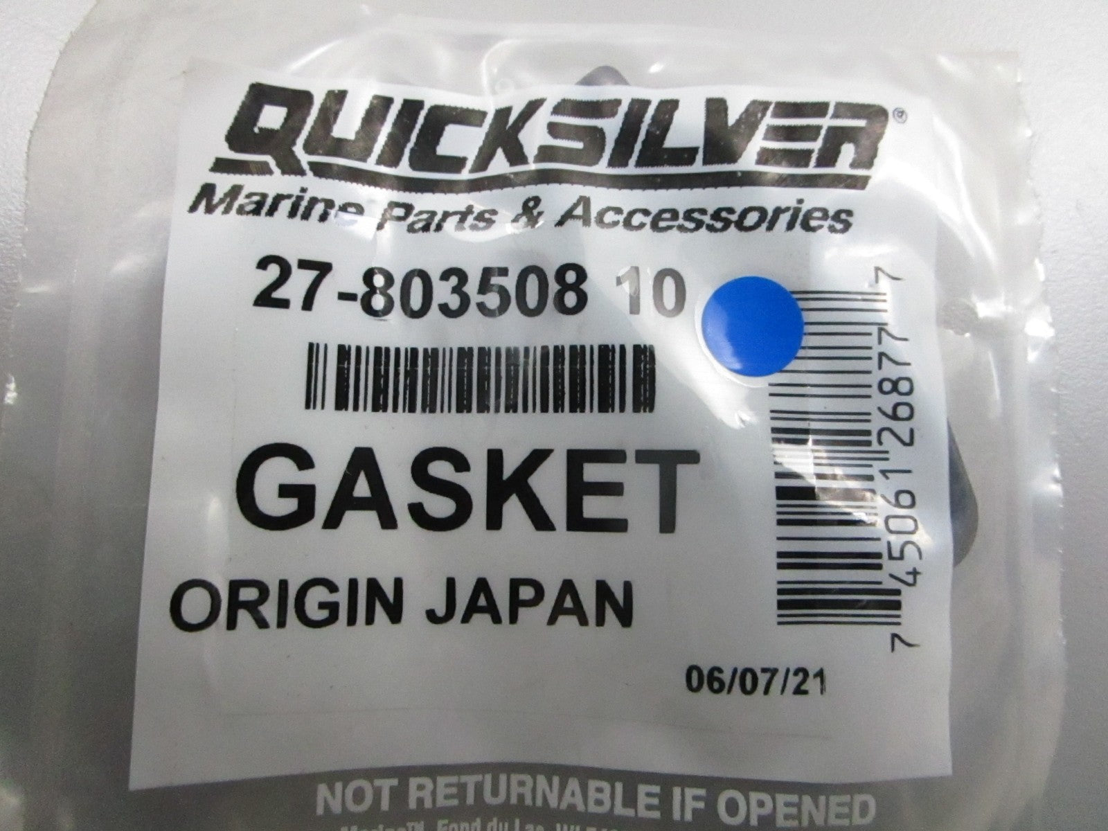 *NEW OEM* 0810 Mercury Quicksilver Gasket 27-803508 10