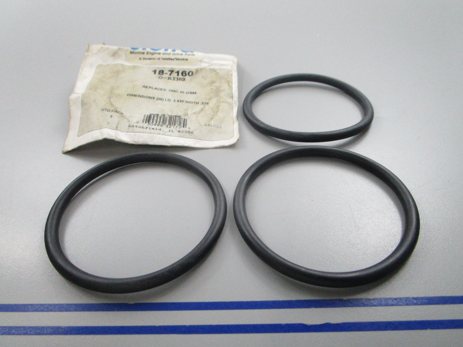 NEW (LOT OF 3) 18-7160 Replaces: Mercury 25-31986 Sierra O-Ring 0810