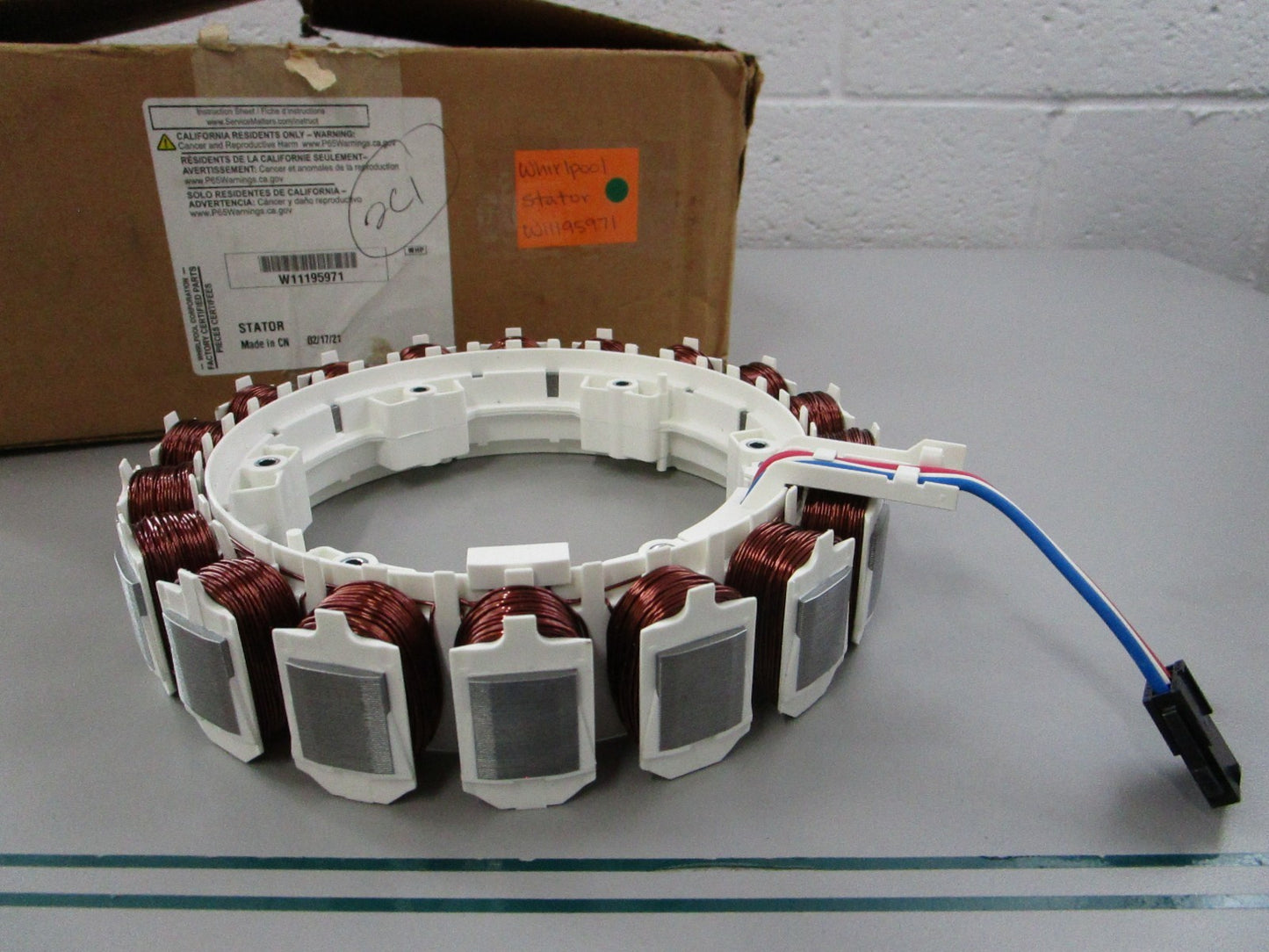 NEW OEM W11195971 Whirlpool Stator 0810