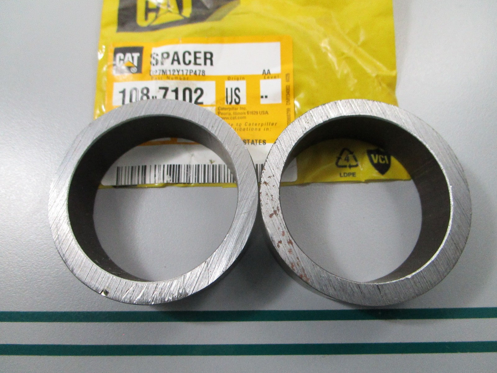 NEW OEM (LOT OF 2) 108-7102 CAT Spacer 0810