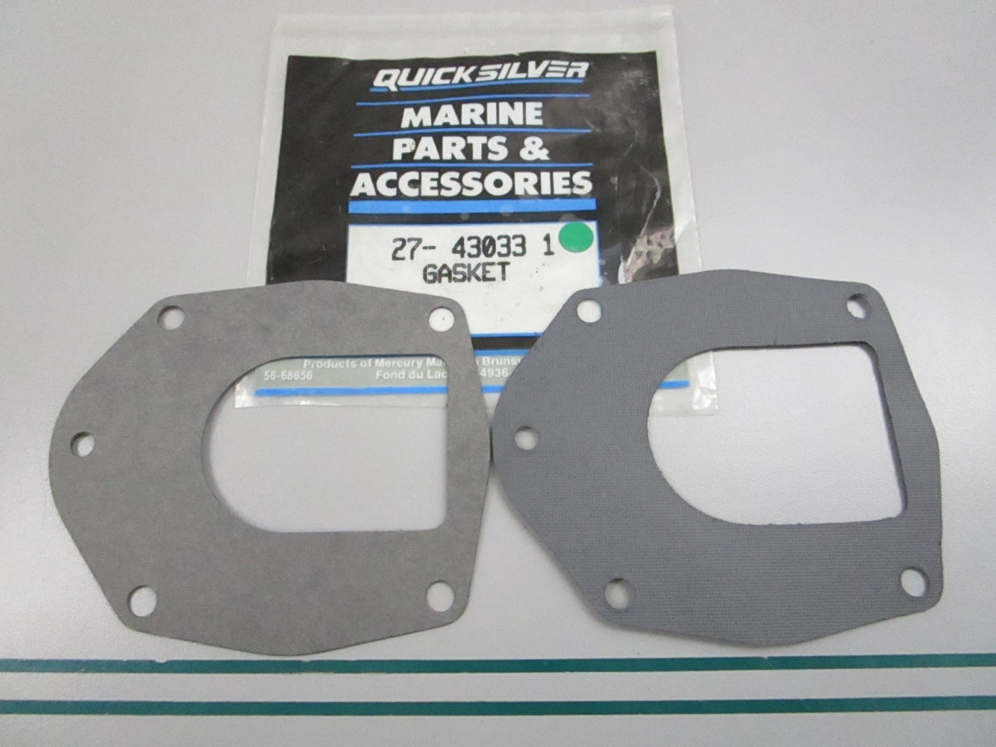 NEW OEM (LOT OF 2) 27-43033 1 Mercury Quicksilver Gasket 0810