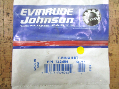 *NEW OEM* 0750 OMC Johnson Evinrude T-RING SET 122496 0122496