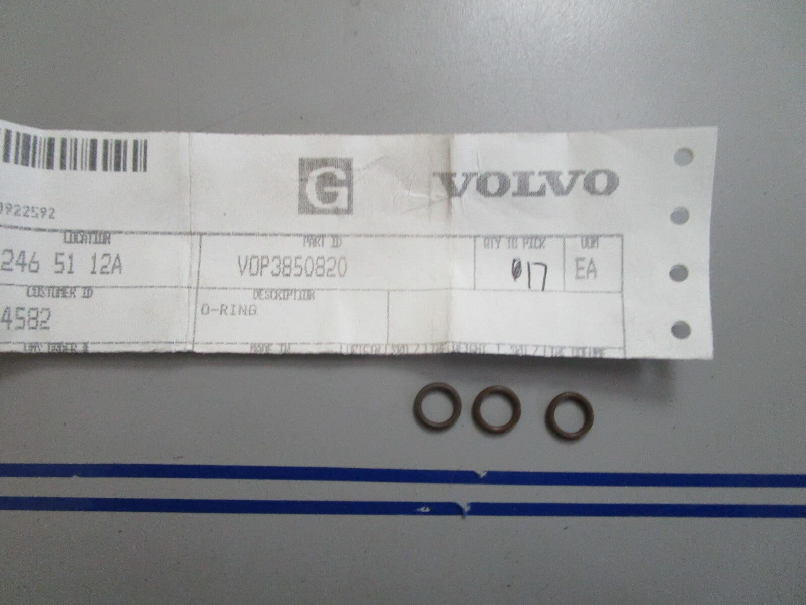 *NEW OEM* (LOT OF 3) 0810 Volvo Penta O-Ring 3850820