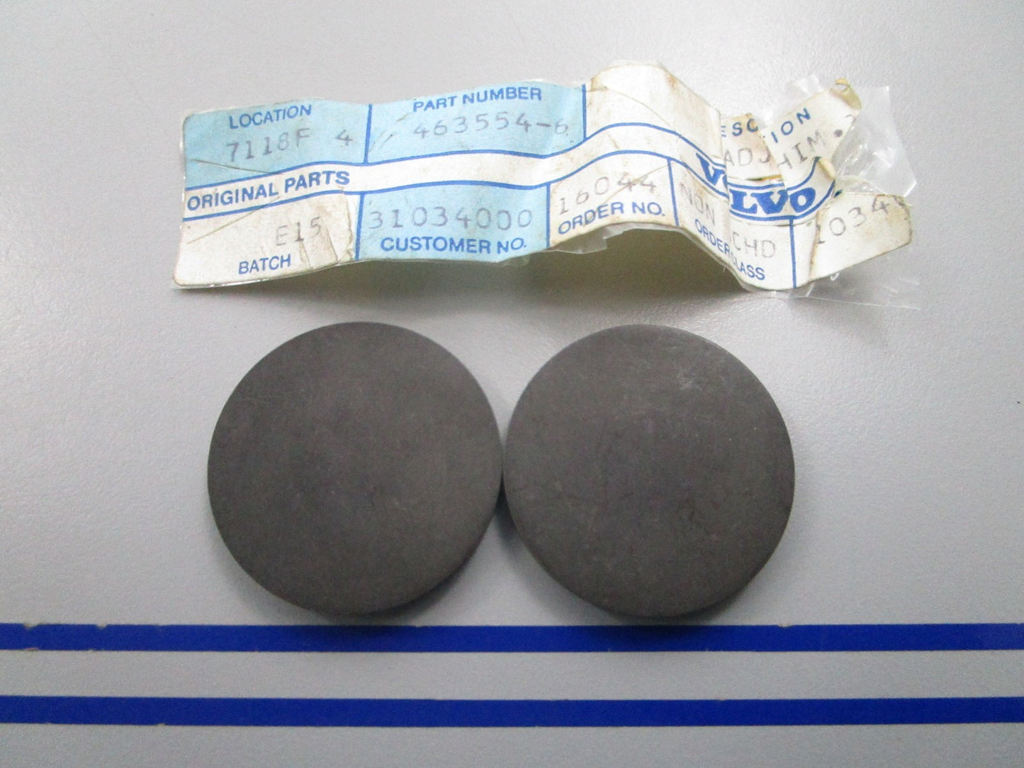 NEW OEM (LOT OF 2) 463554 Volvo Penta 3.70mm Adjusting Washer 0810