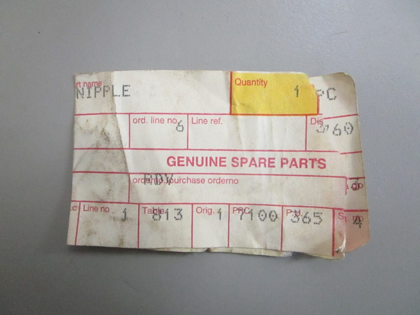 *NEW OEM* 0820 Volvo Penta Nipple 833603