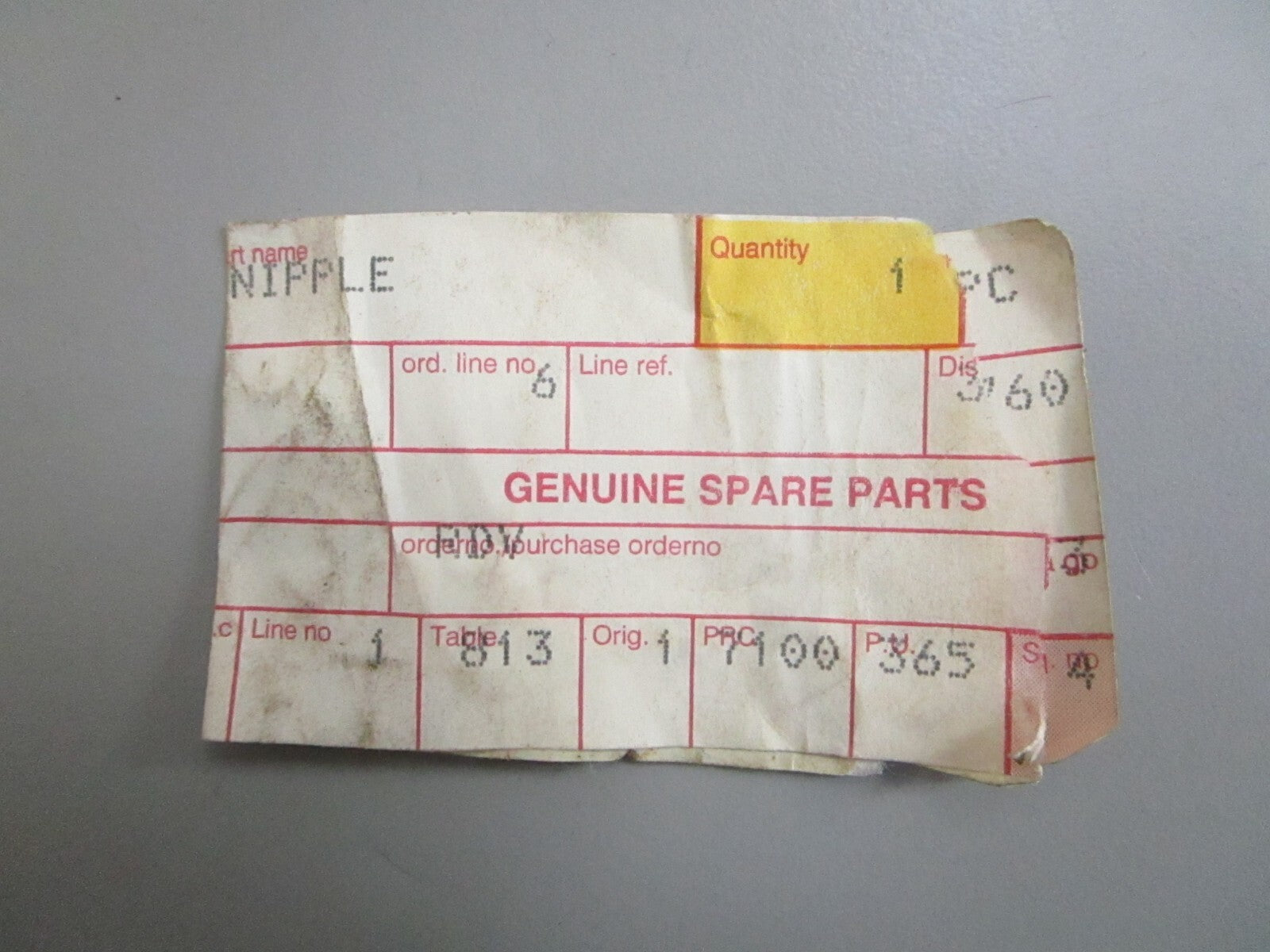 *NEW OEM* 0820 Volvo Penta Nipple 833603