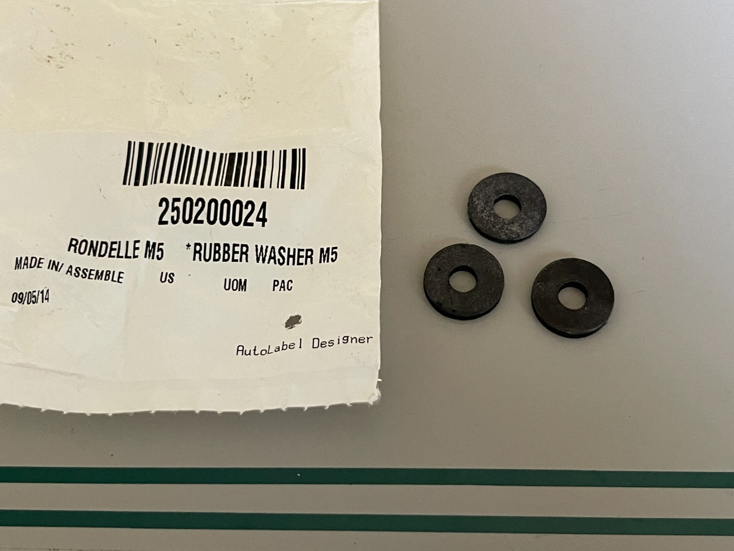 NEW OEM (LOT OF 3) 250300024 BRP M5 Rubber Washer 5mm 0810