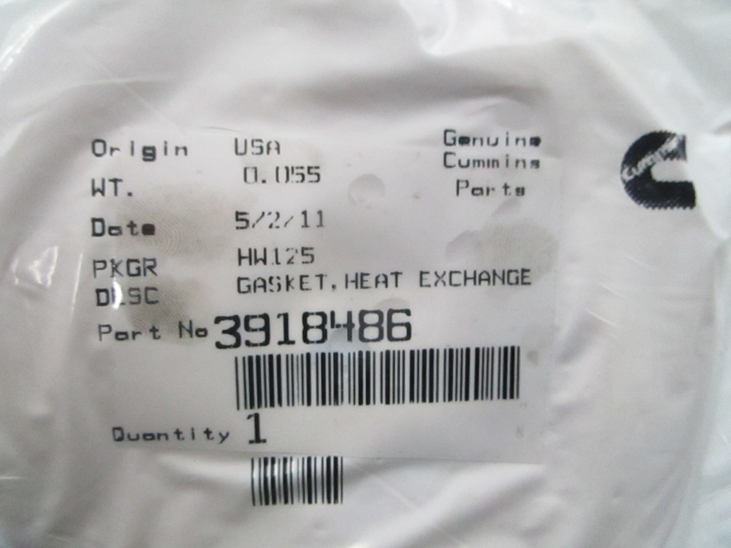 *NEW OEM* 0810 Cummins Heat Exchange Gasket 3918486