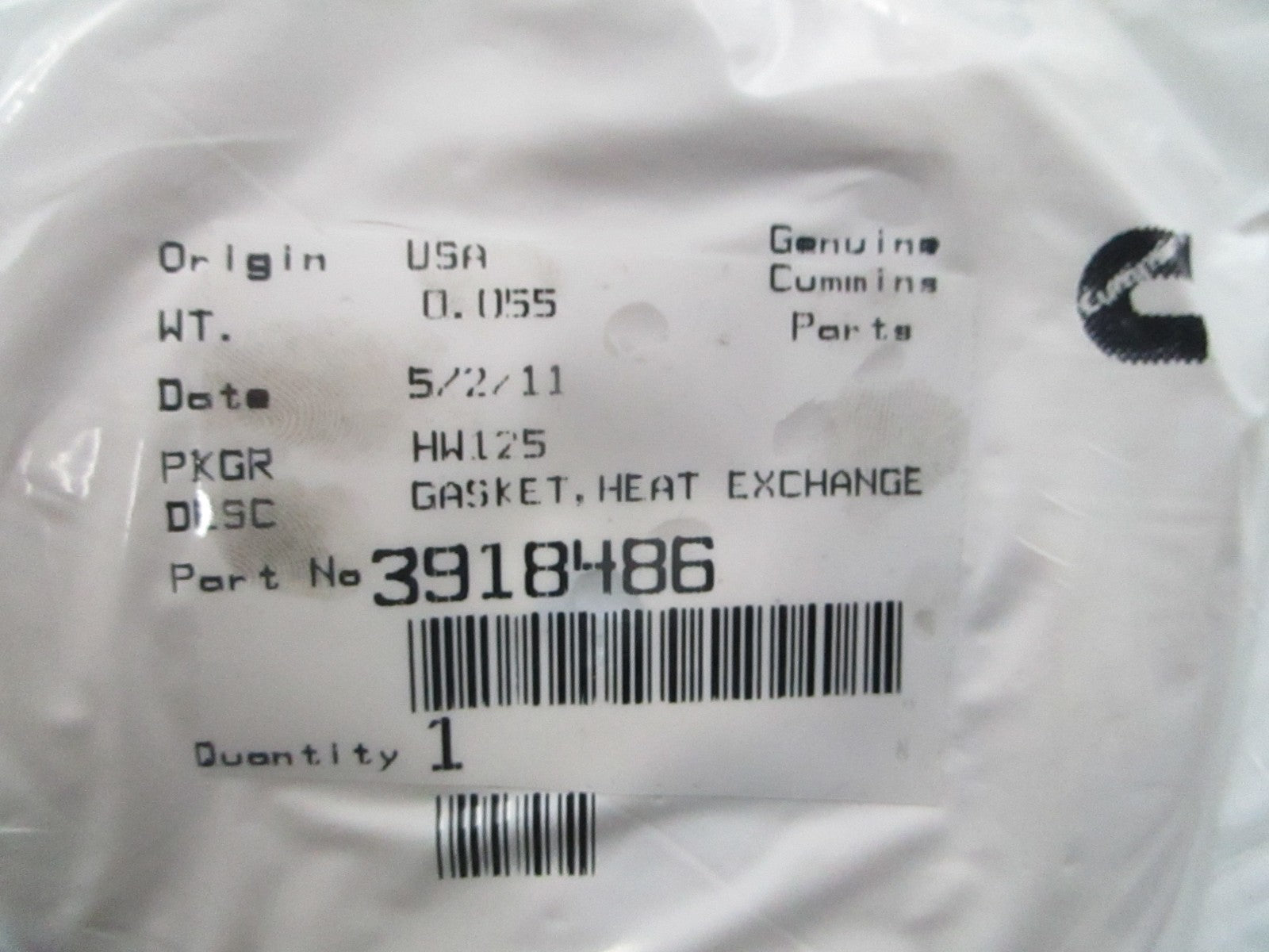 *NEW OEM* 0810 Cummins Heat Exchange Gasket 3918486