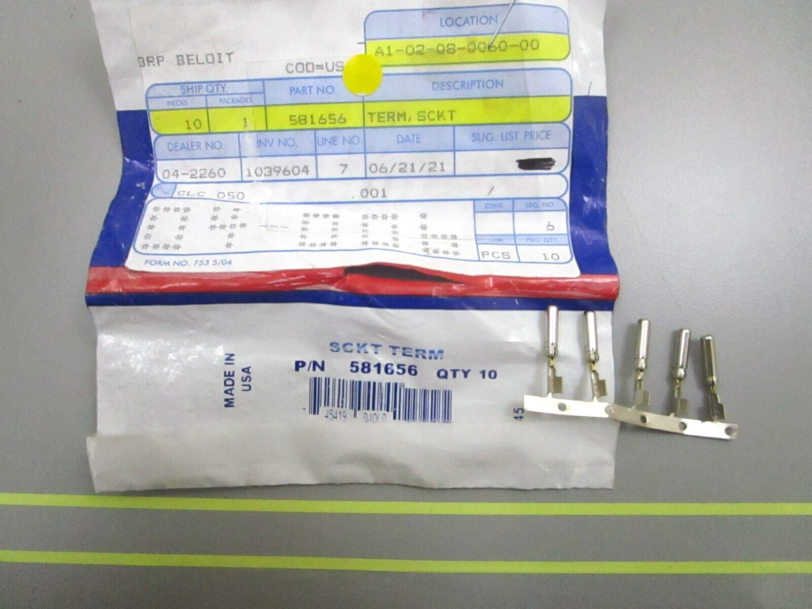 *NEW OEM* (LOT OF 5) 0750 OMC Johnson Evinrude TERM SCKT 581656 0581656