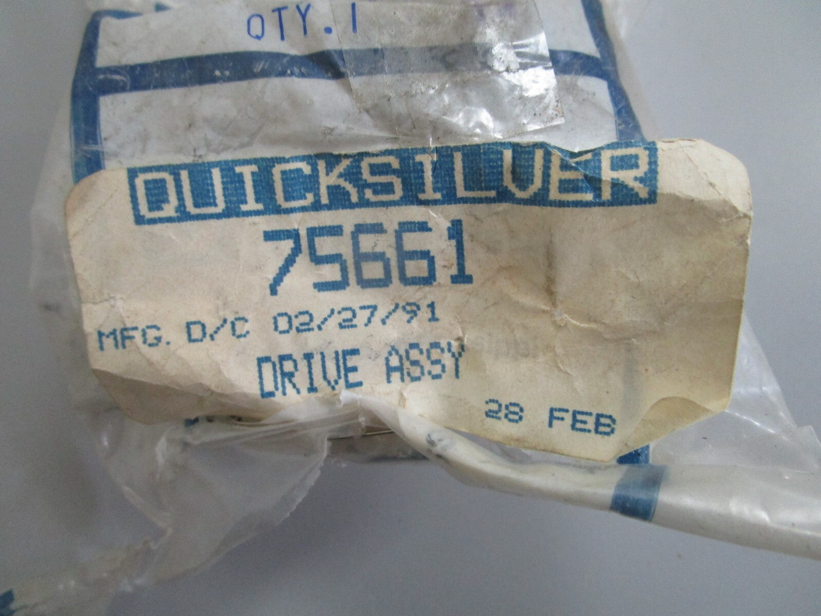 *NEW OEM* 0820 Mercury Quicksilver Drive Ay 75661