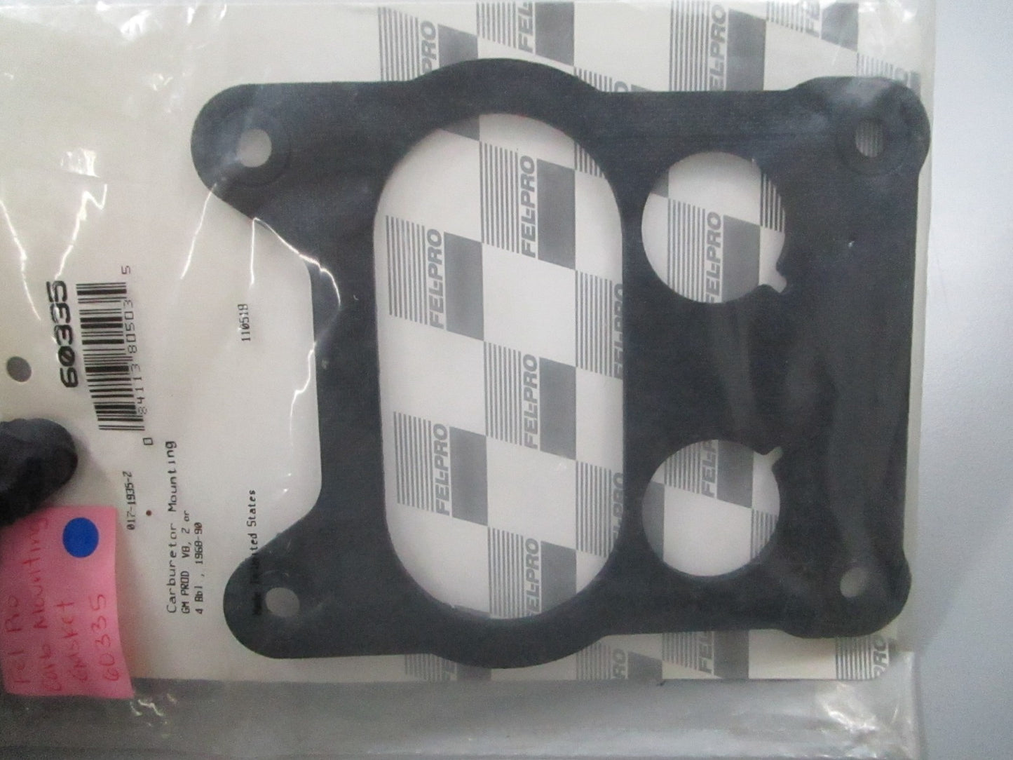*NEW* 0810 Fel-Pro Carburetor Mounting Gasket 60335