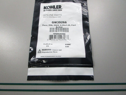 NEW OEM GM39266 Kohler 250V 20A Fuse 0810
