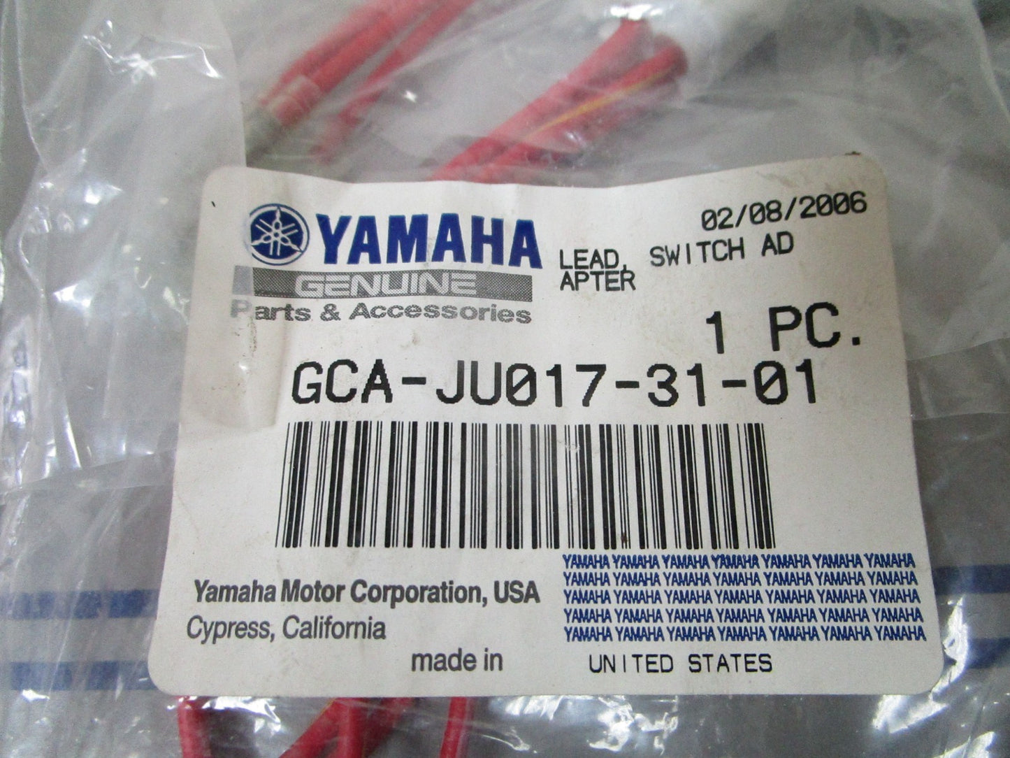NEW OEM GCA-JU017-31-01 Yamaha Switch Adapter Lead 0810