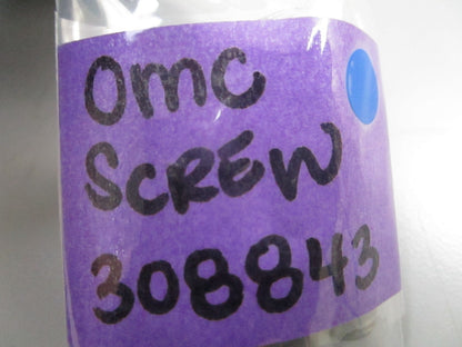 *NEW OEM* (LOT OF 2) 0810 OMC Johnson Evinrude Screw 308843 0308843
