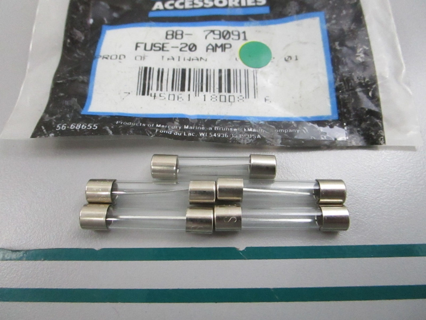 NEW OEM (LOT OF 5) 88-79091 Mercury Quicksilver 20 AMP Fuse 0810