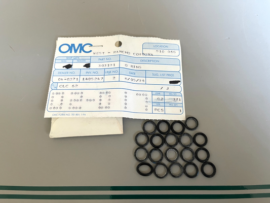 NEW OEM (LOT OF 19) 303191 0303191 OMC Johnson Evinrude O-Ring 0810