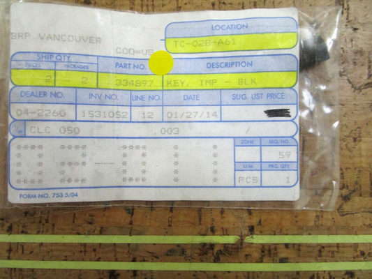 *NEW OEM* 0750 Volvo Penta KEY 334897