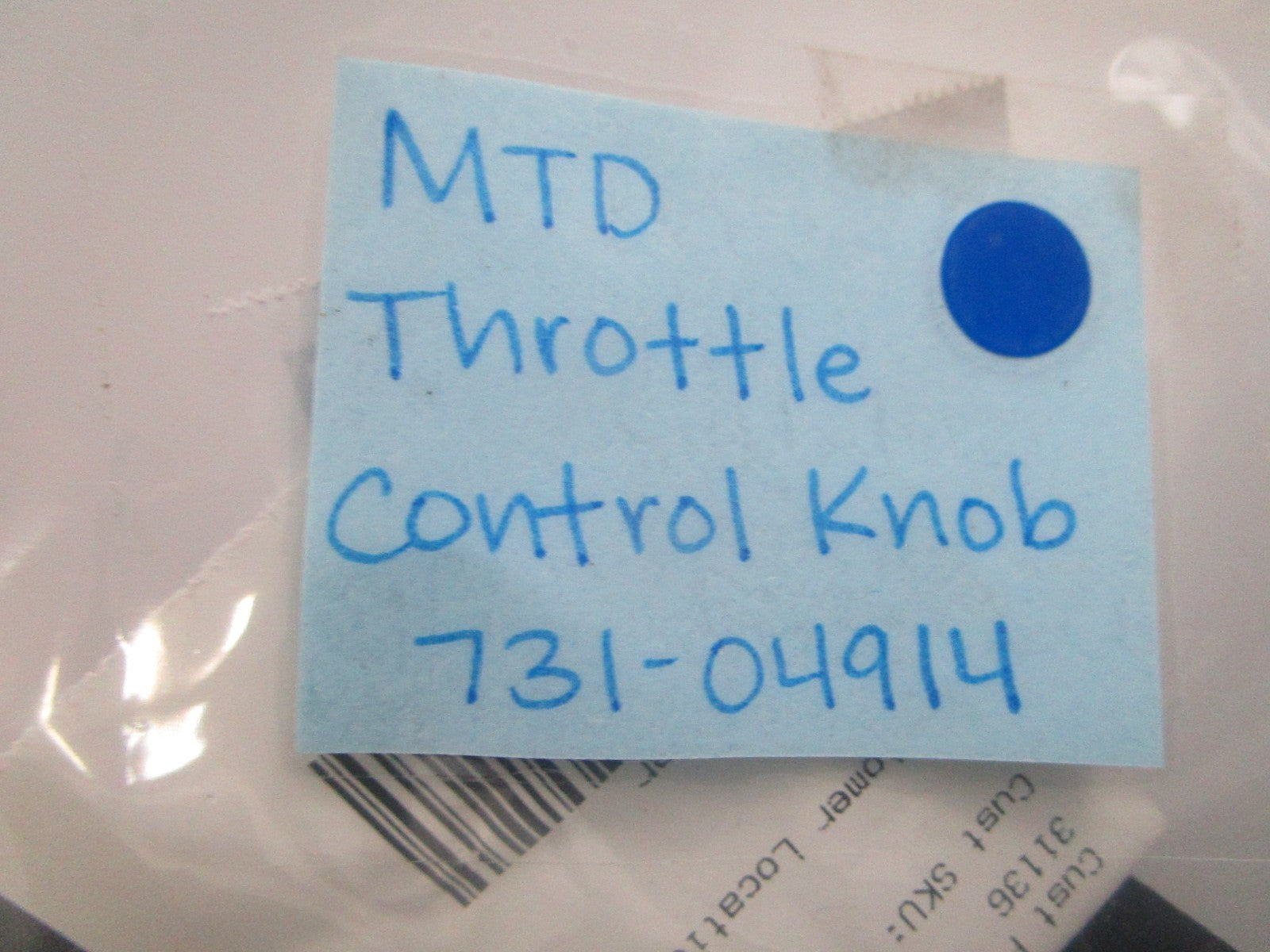 NEW OEM MTD 731-04914 Throttle Control Knob 0810