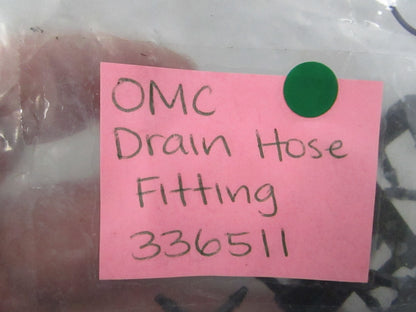 NEW OEM 336511 0336511 OMC Johnson Evinrude Drain Hose Fitting 0810