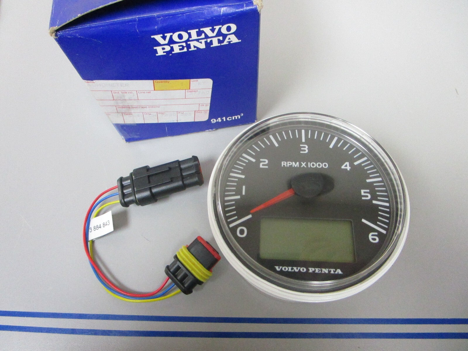 *NEW OEM* 0720 Volvo Penta 6 RPM 6000 Digital Tachometer 21234541 21509646