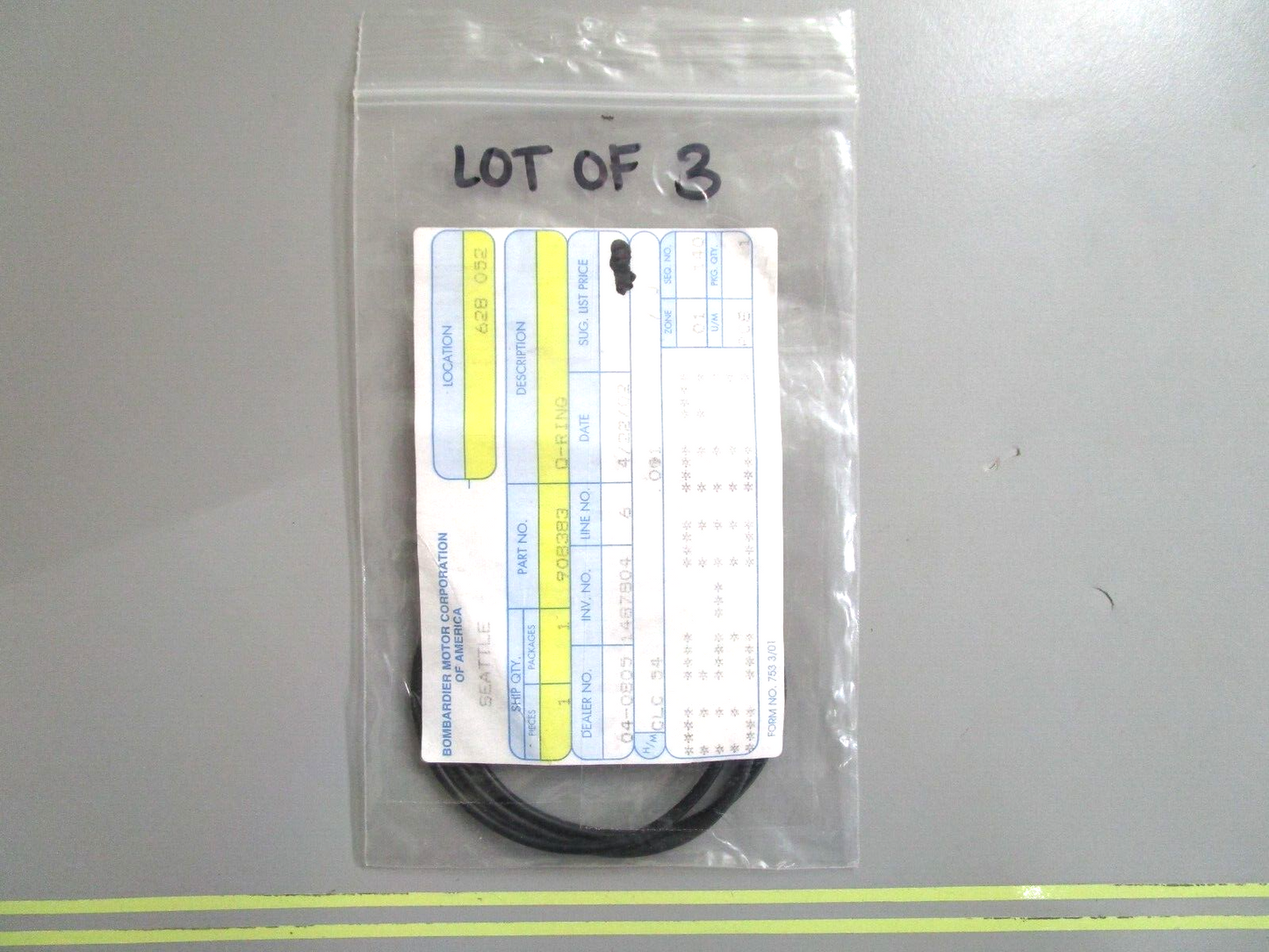 *NEW OEM* (LOT OF 3) 0750 OMC Johnson Evinrude O-RING 908383 0908383