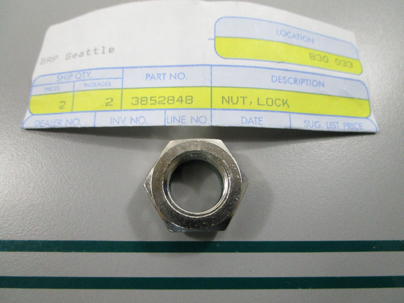 NEW OEM 3852848 OMC Johnson Evinrude Locknut 0810