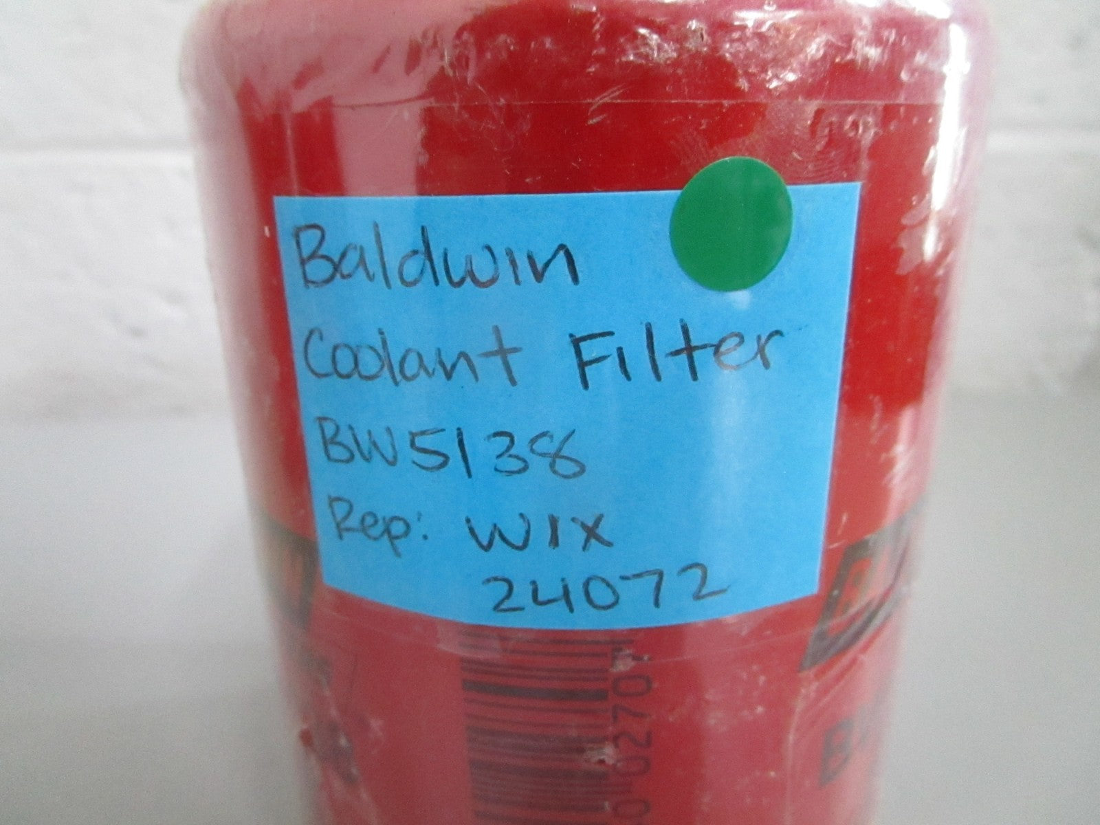 NEW (LOT OF 4) BW5138 Baldwin Coolant Filter Rep: 24072 Wix 0820