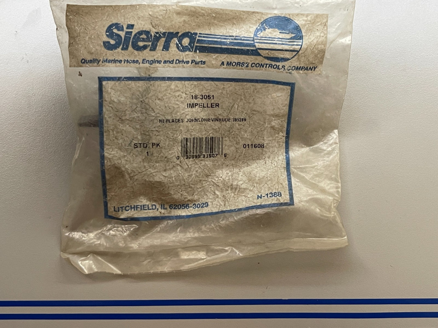 *NEW* 0720 Sierra Impeller 18-3051 Replaces: Evinrude 395289 0395289