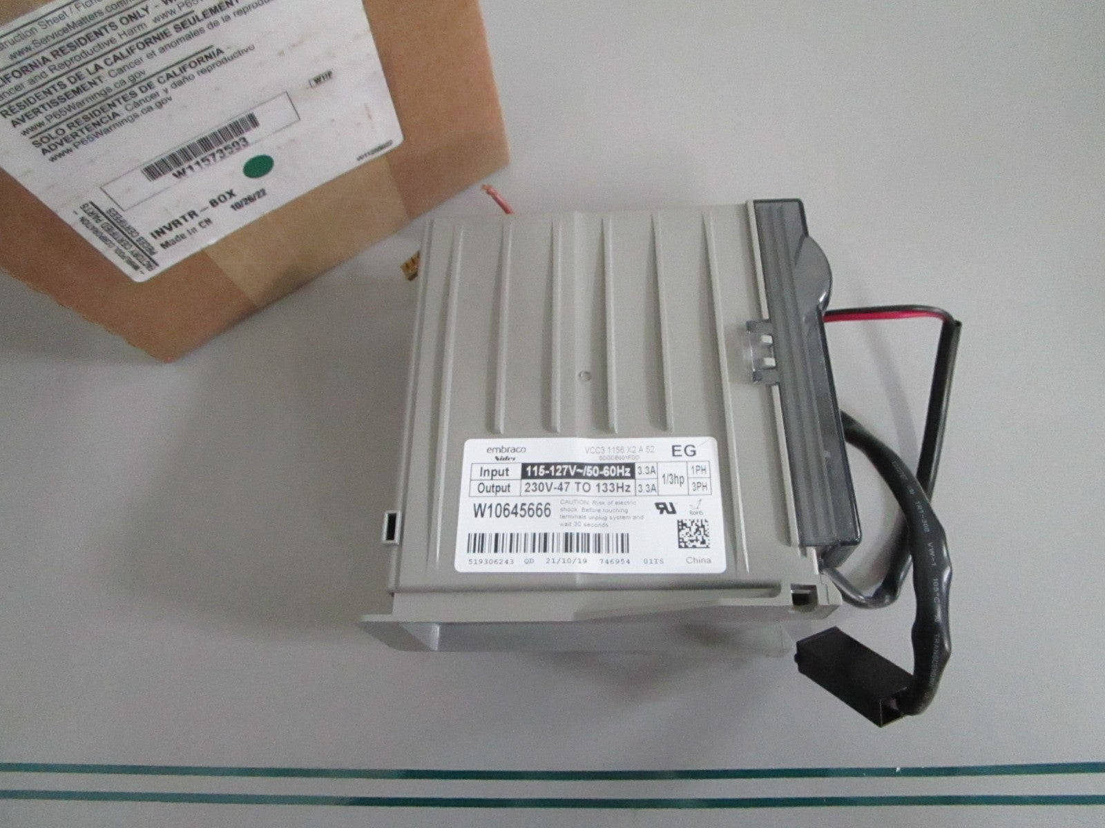 Whirlpool W11573593 NEW OEM Refrigerator Inverter Box Assembly NOS Genuine 0820