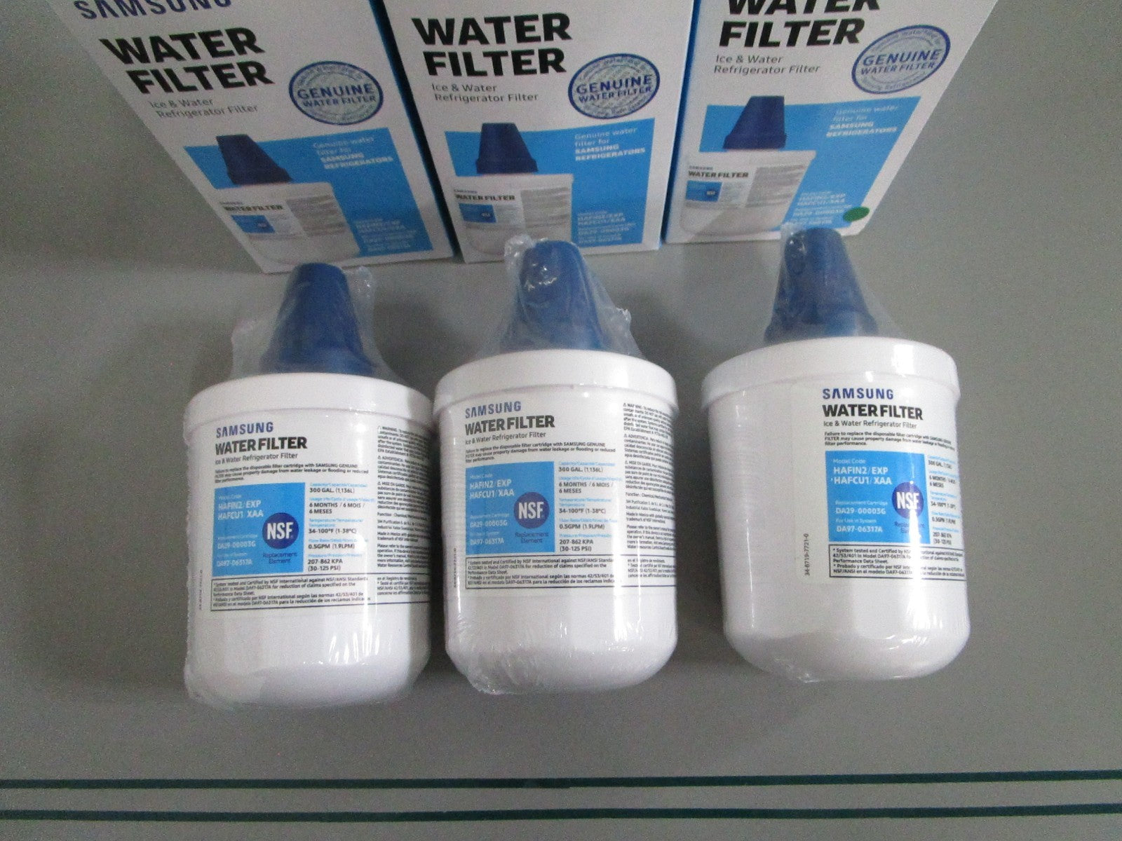 Samsung NEW OEM DA29-00003G HAF-CU1 Refrigerator Water Filter Lot of 3 0820