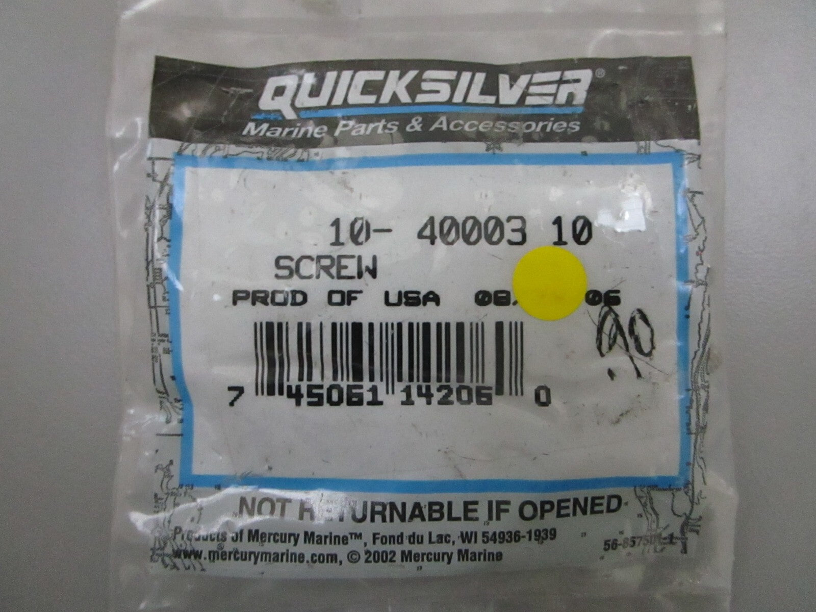 *NEW OEM* (LOT OF 4) 0810 Mercury Quicksilver Screw 10-4000310