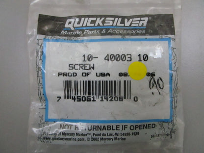*NEW OEM* (LOT OF 4) 0810 Mercury Quicksilver Screw 10-4000310