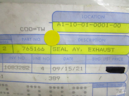 *NEW OEM* 0820 OMC Johnson Evinrude Exhaust Seal Ay 765166 0765166