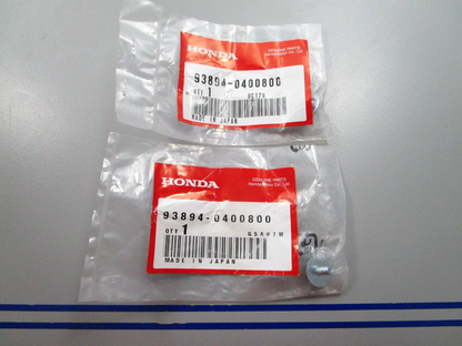 NEW OEM (LOT OF 2) 93894-0400800 Honda Washer Screw 0810