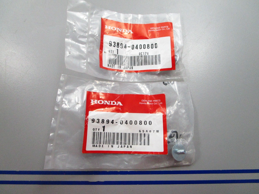 NEW OEM (LOT OF 2) 93894-0400800 Honda Washer Screw 0810
